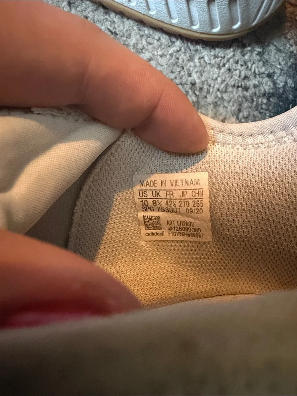 adidas White and Light Gray Mesh Training Sneakers